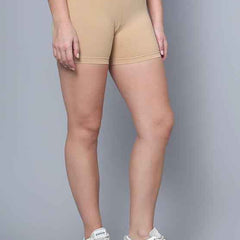 Pack Of 2 Women Mid Rise Under Dress Cycling Sports Shorts