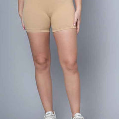 Pack Of 2 Women Mid Rise Under Dress Cycling Sports Shorts