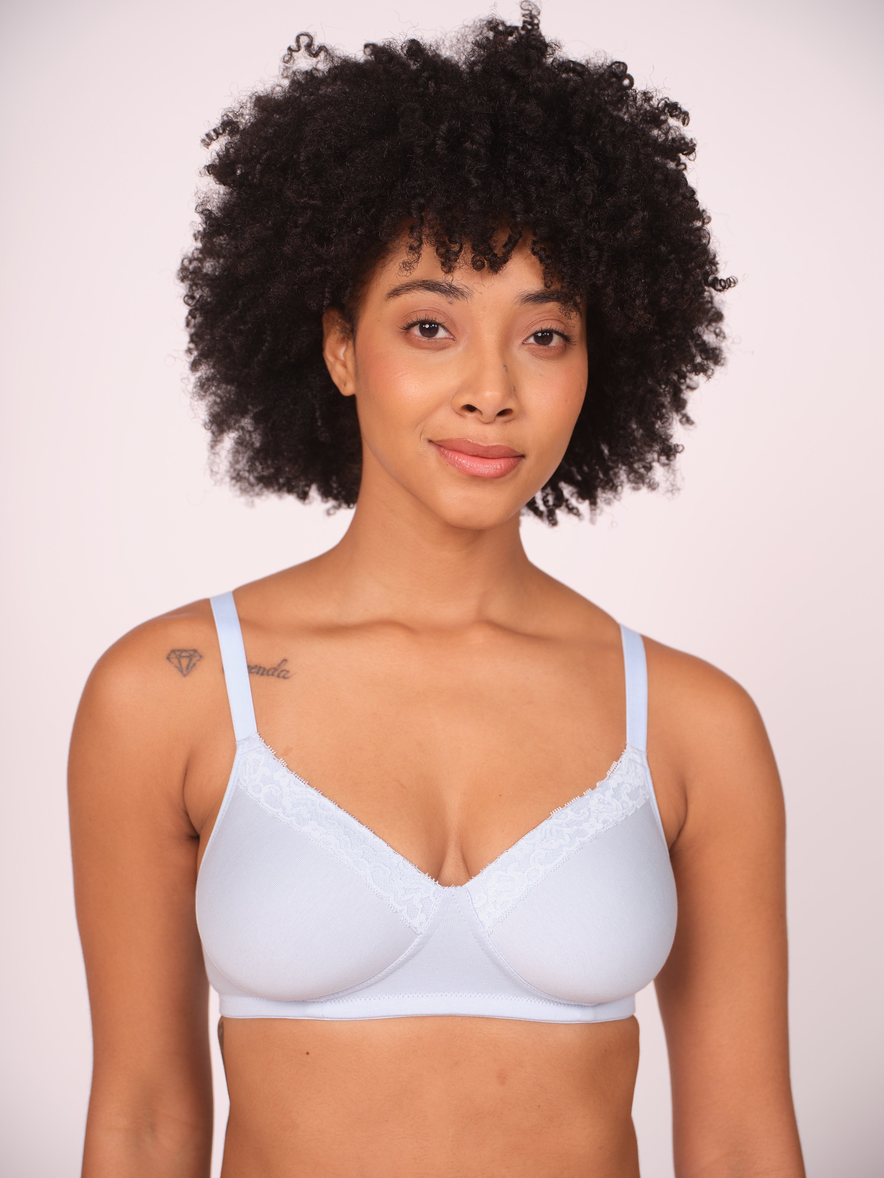 Lightly Padded T-Shirt Bra - Sky Blue