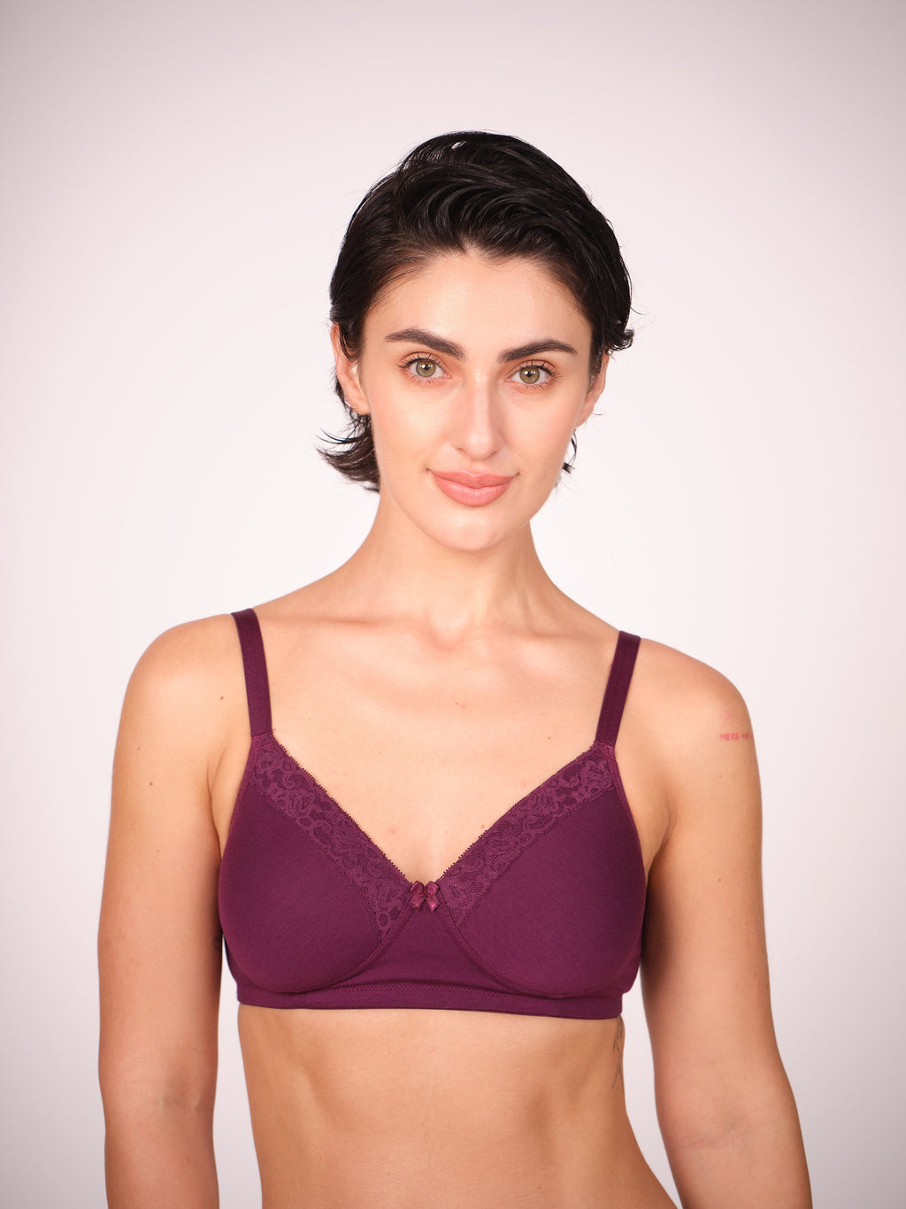 Munns & Mars Womens Cotton Lightly Padded T-Shirt Bra
