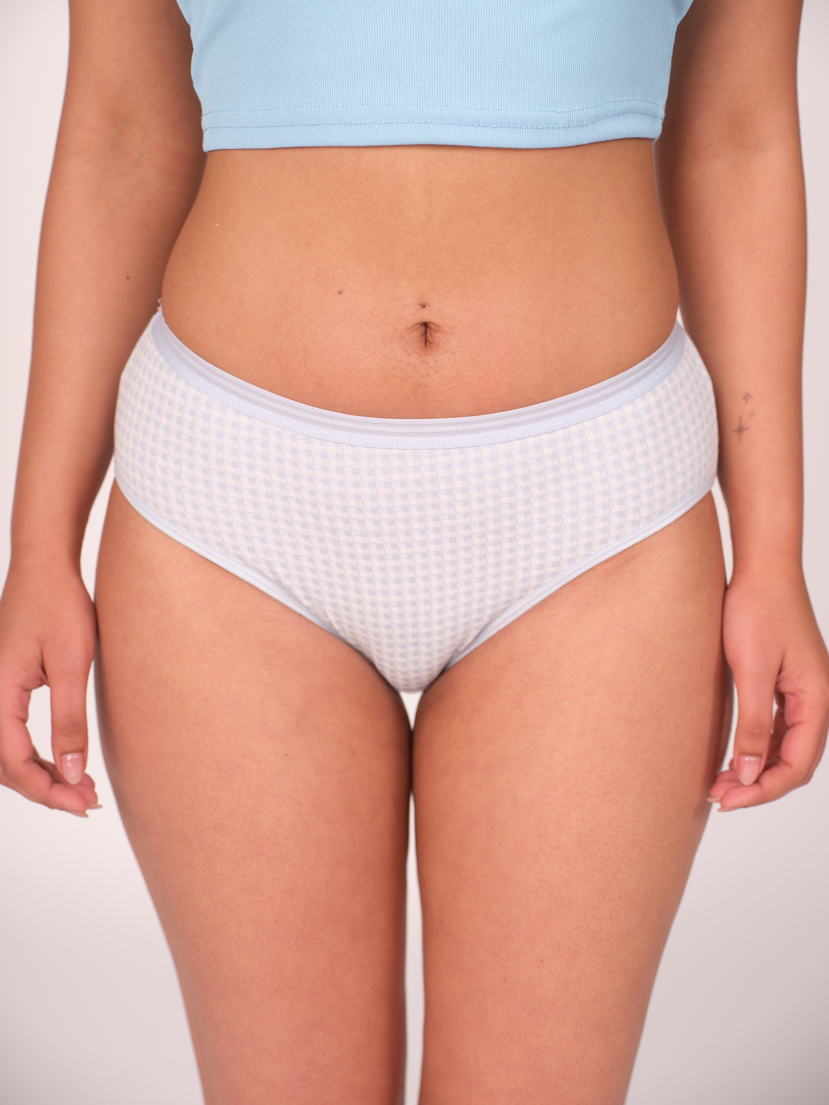 Mid Waist Hipster Panty (Outer Elastic-Printed)