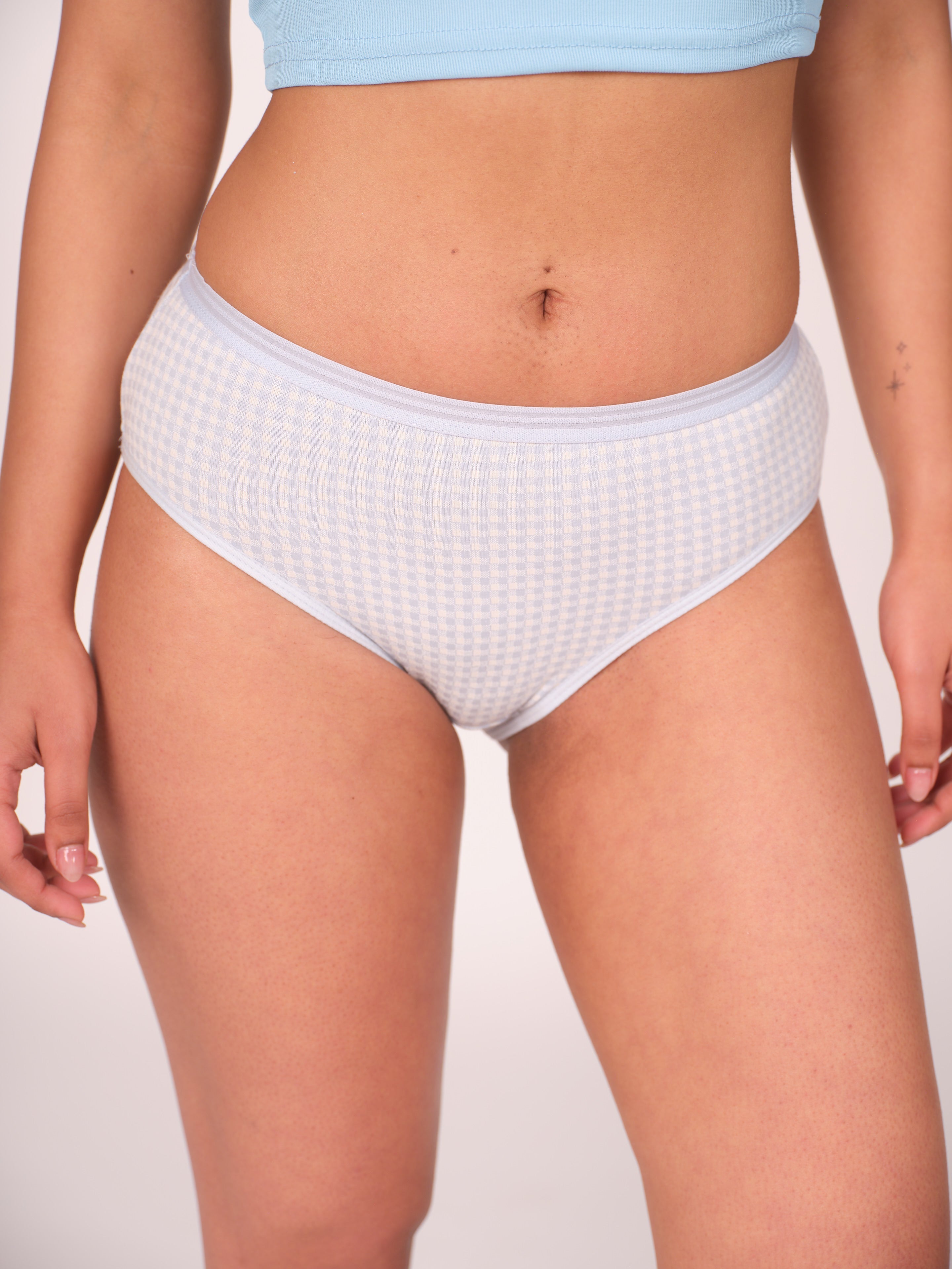 Mid Waist Hipster Panty (Outer Elastic-Printed)