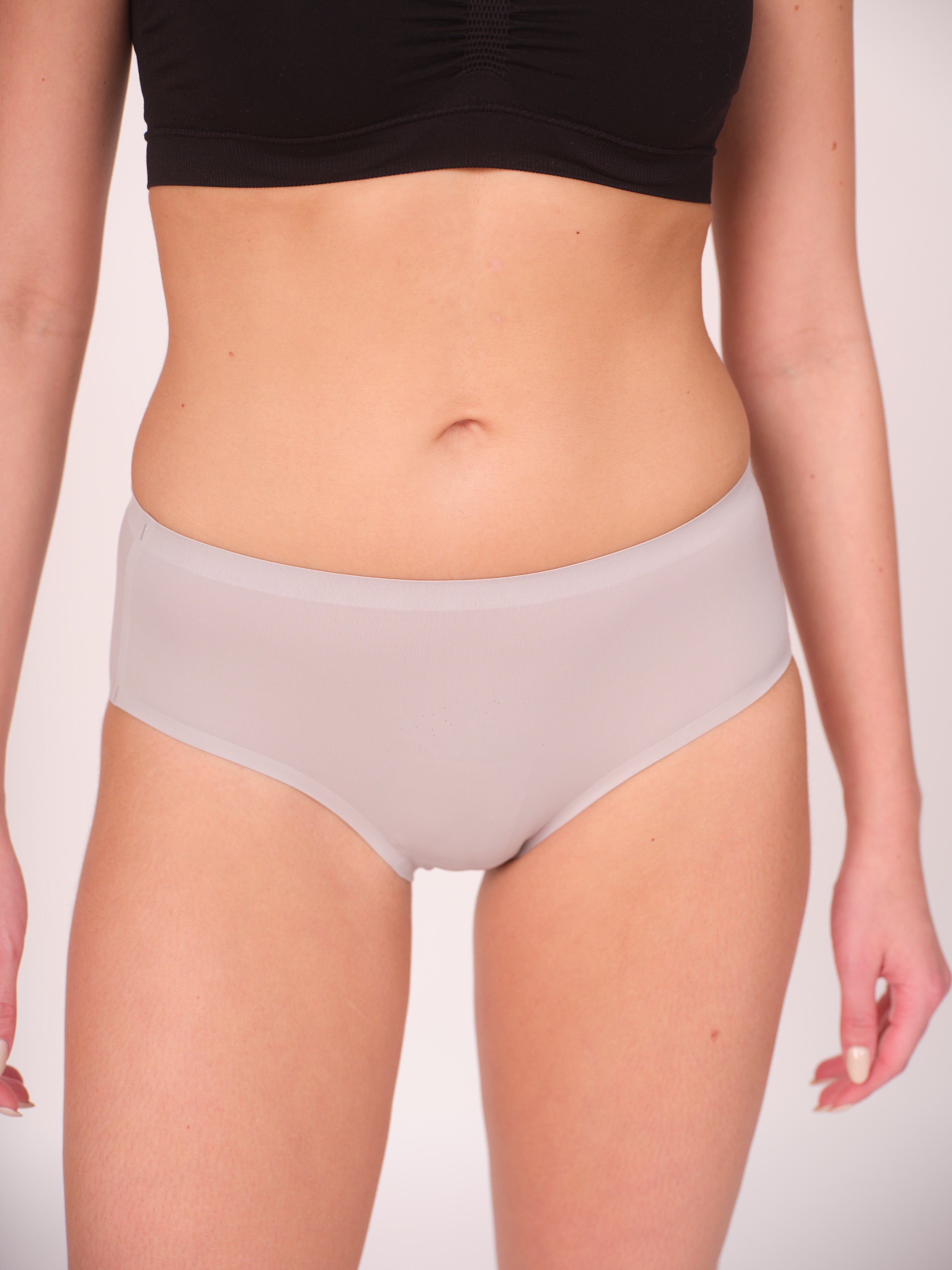Seamless Bonded Hipster Panty - Beige, Black, Turquiose, Mauve & Grey