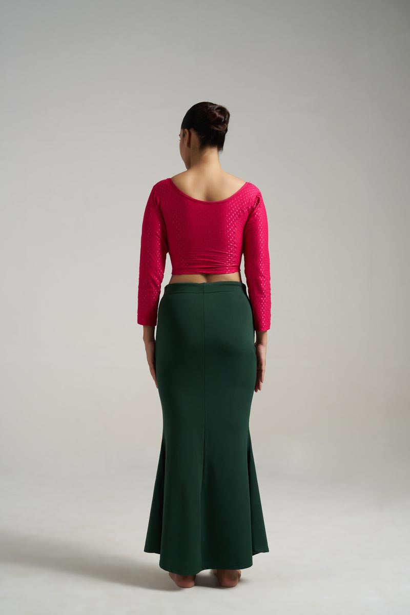 Munns & Mars Saree Shapewear Polyester Fish Cut - Green