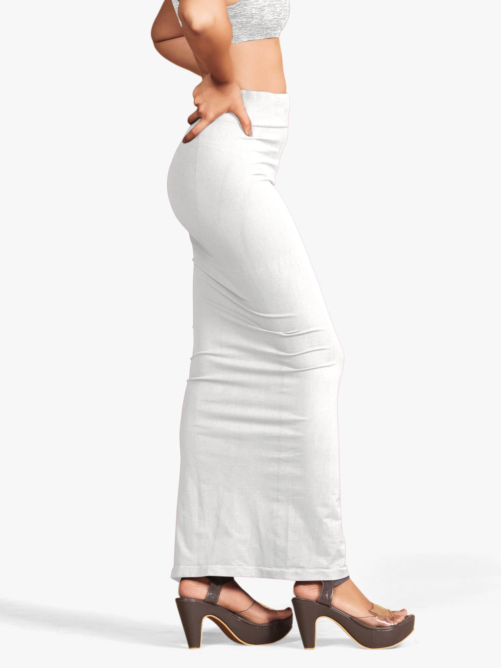 WHITE Saree petticoat