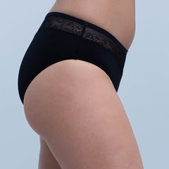 SOIE Woman - Mid Rise Brief With Lace Detailing - Panty -for Women