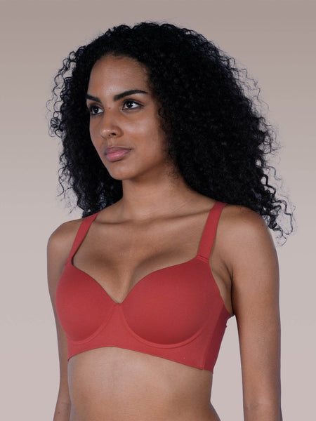 SOIE Woman - Padded Full Coverage Seamless T-shirt Bra with Invisible Flexi Underwire - Bonded Bra -for Women