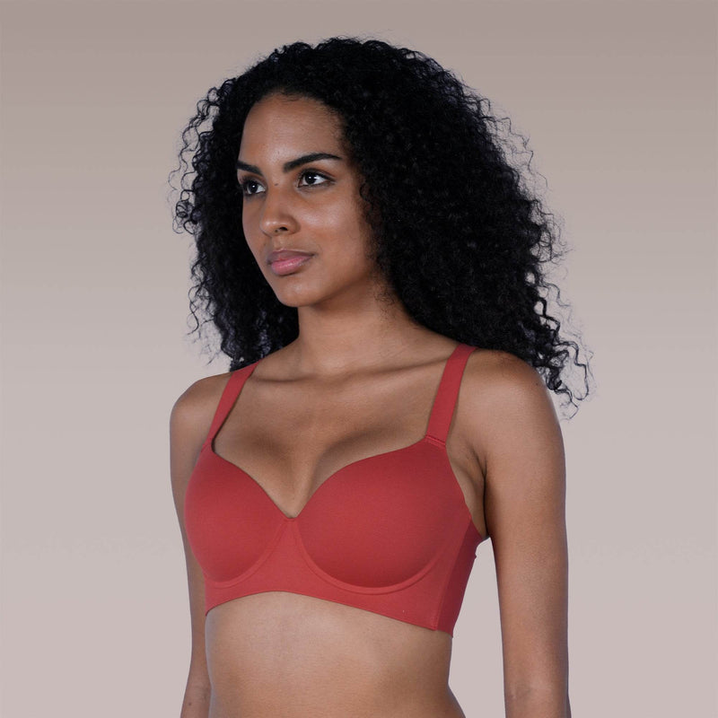 SOIE Woman - Padded Full Coverage Seamless T-shirt Bra with Invisible Flexi Underwire - Bonded Bra -for Women