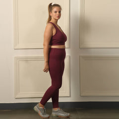 SOIE Woman - Quick-Dry Sports Bra & High Waist Legging Set - Athleisure Set -for Women
