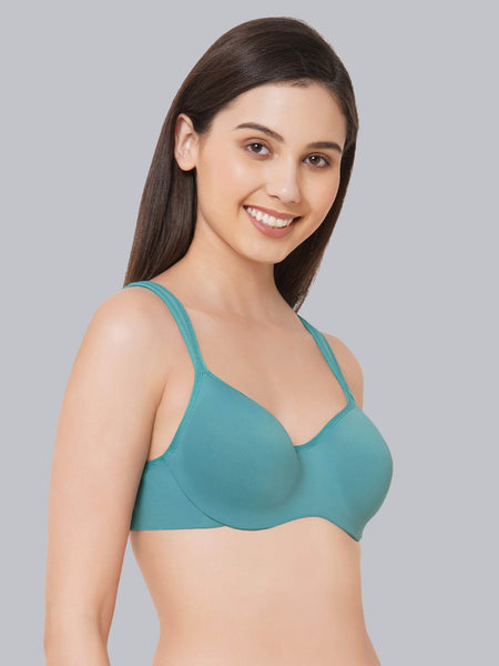 SOIE Woman - Padded Wired Full Coverage Seamless Cups Sweetheart Neckline Bra - Bra -for Women