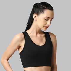 SOIE Woman - Medium Impact Quick Dry Racerback Athleisure Sports Bra - Bra -for Women