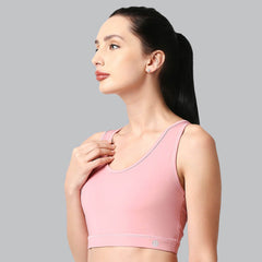SOIE Woman - Medium Impact Quick Dry Racerback Athleisure Sports Bra - Bra -for Women