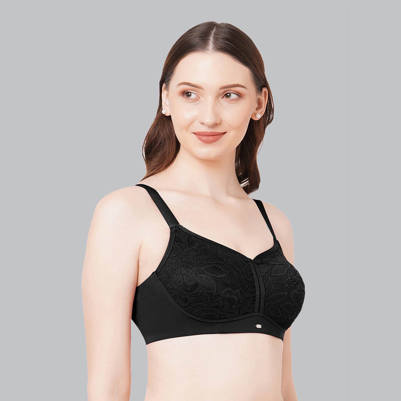 SOIE Woman - Non Padded Non-Wired Full Coverage Minimizer Lace Bra - Bra -for Women