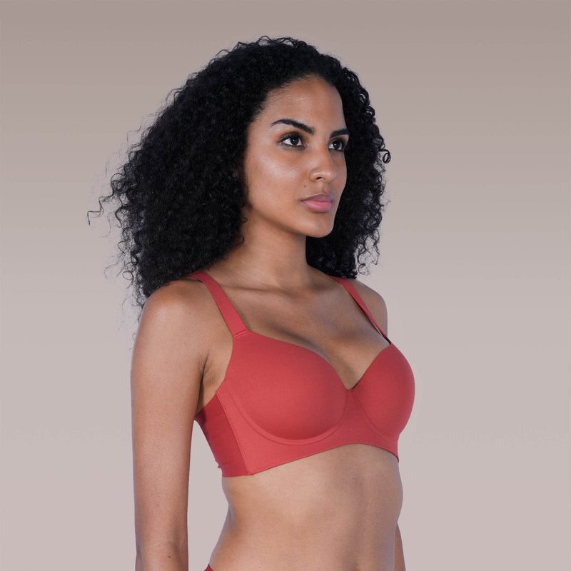 SOIE Woman - Padded Full Coverage Seamless T-shirt Bra with Invisible Flexi Underwire - Bonded Bra -for Women