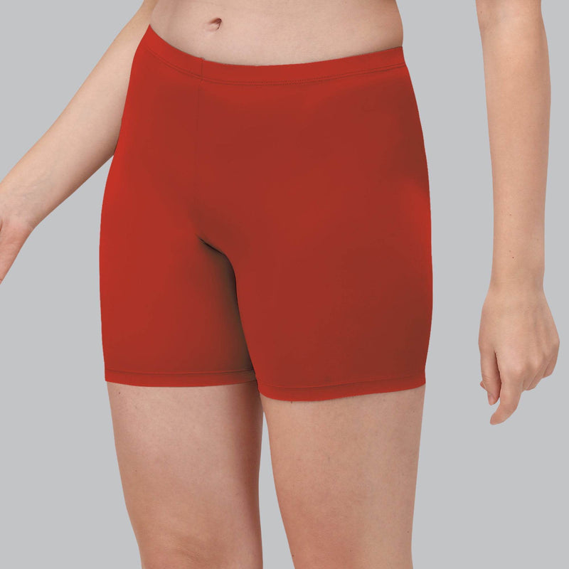SOIE Woman - Solid Polyamide Spandex Mid Thigh Length Cycling Shorts - Cycling Shorts -for Women