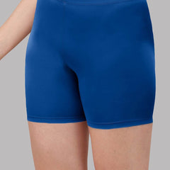 SOIE Woman - Solid Polyamide Spandex Mid Thigh Length Cycling Shorts - Cycling Shorts -for Women