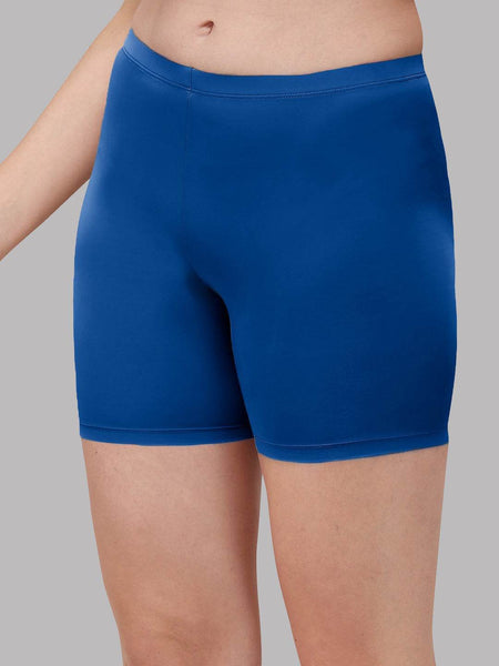 SOIE Woman - Solid Polyamide Spandex Mid Thigh Length Cycling Shorts - Cycling Shorts -for Women