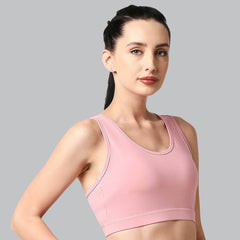 SOIE Woman - Medium Impact Quick Dry Racerback Athleisure Sports Bra - Bra -for Women
