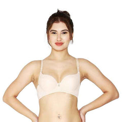women Self Design Wired Lightly Padded Pushup Bra