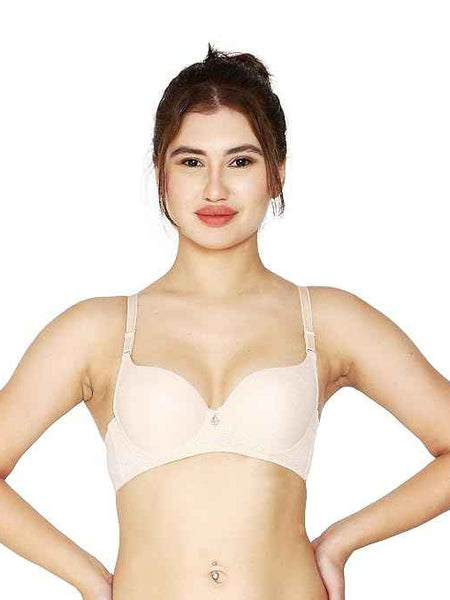 women Self Design Wired Lightly Padded Pushup Bra