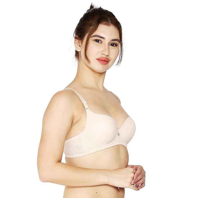 women Self Design Wired Lightly Padded Pushup Bra