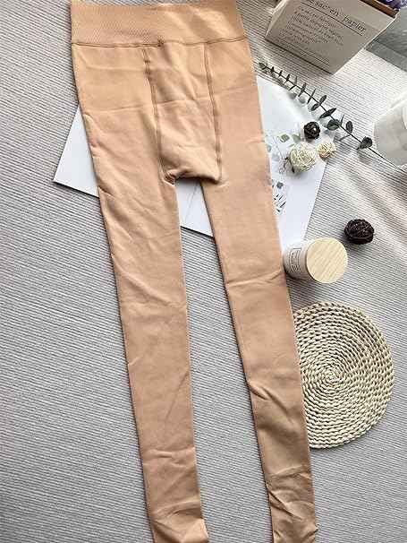Plus Size Women Skin Comfort Fleece Footed Fur Stocking Winter Wear Extra Warm, Woolen High Waisted Lined Thigh Highs