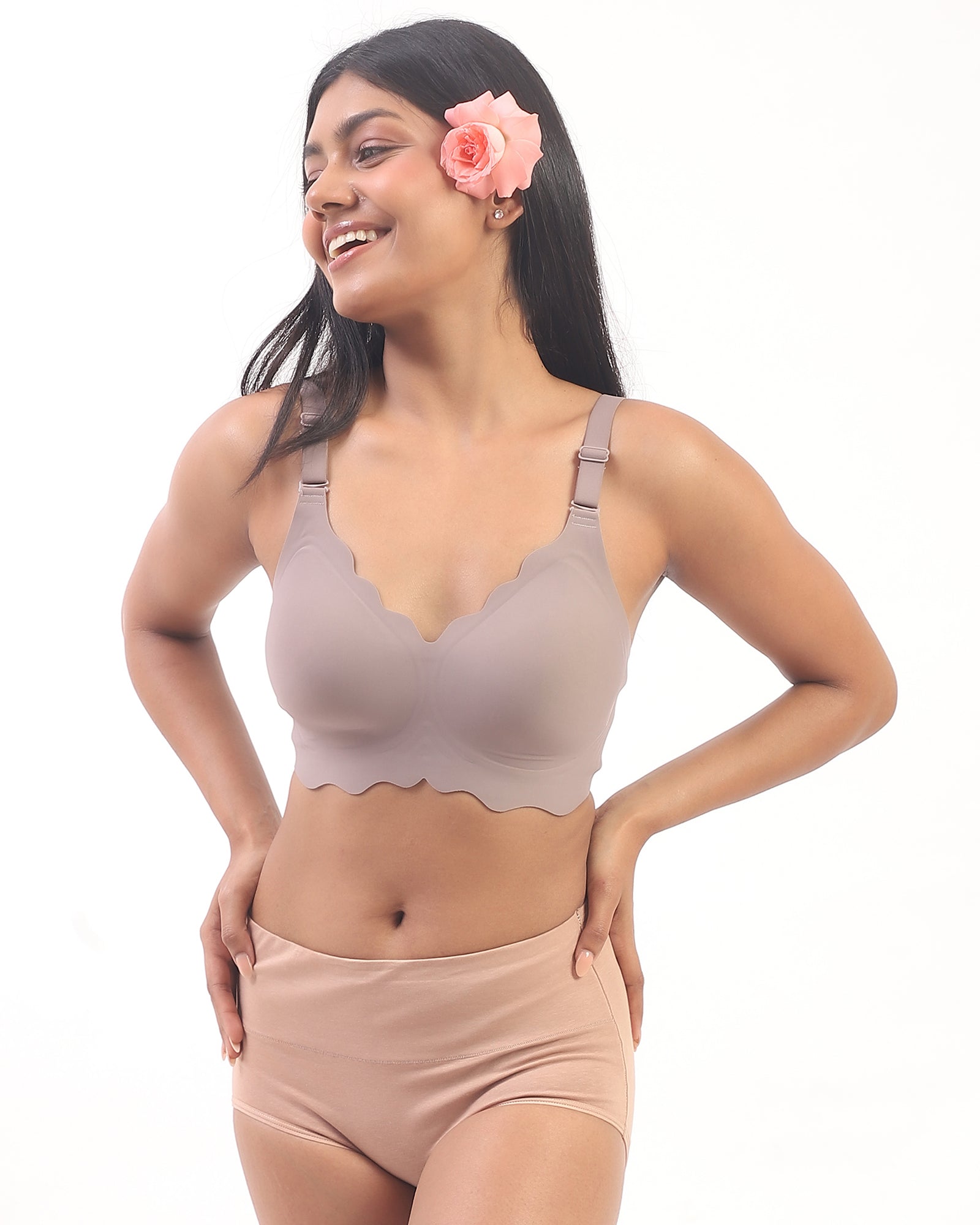 Sofia – Gray Seamless Wireless All Day Bra