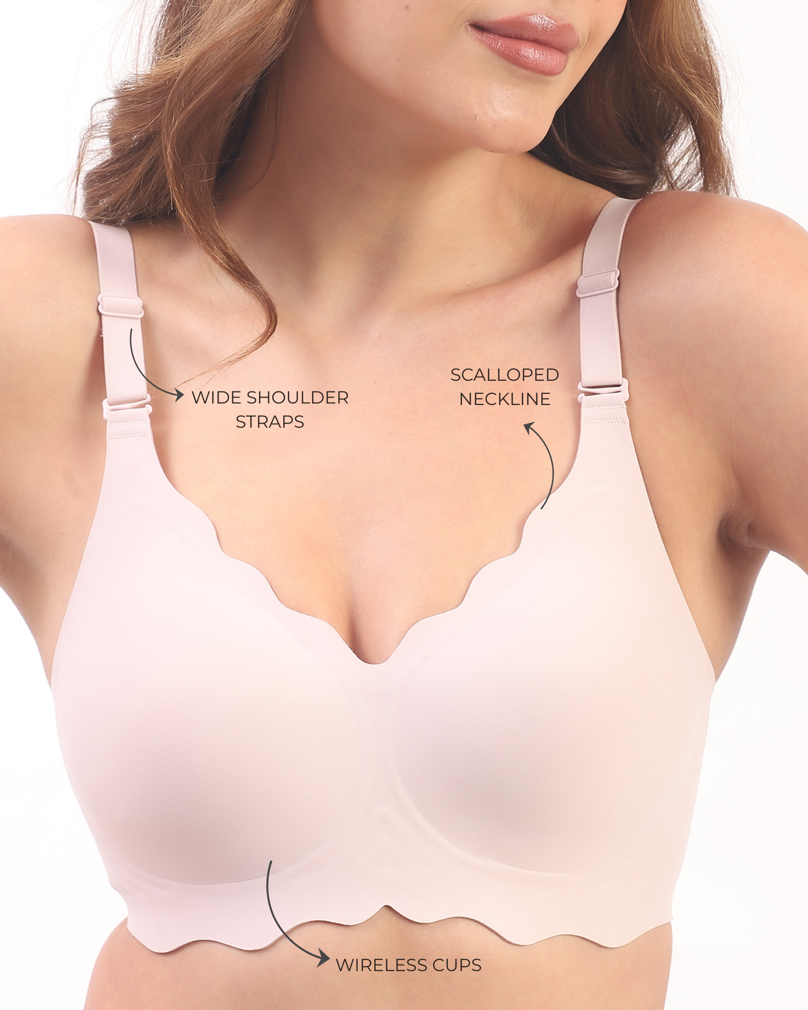 Sofia- Pink Seamless Wireless All Day Bra