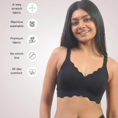 Sofia – Black Seamless Wireless All Day Bra