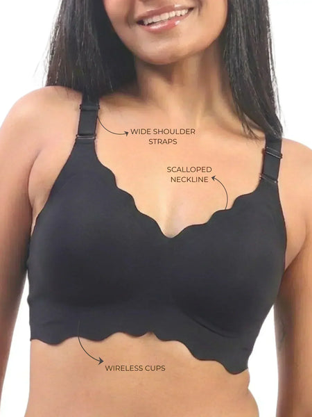 Sofia – Black Seamless Wireless All Day Bra