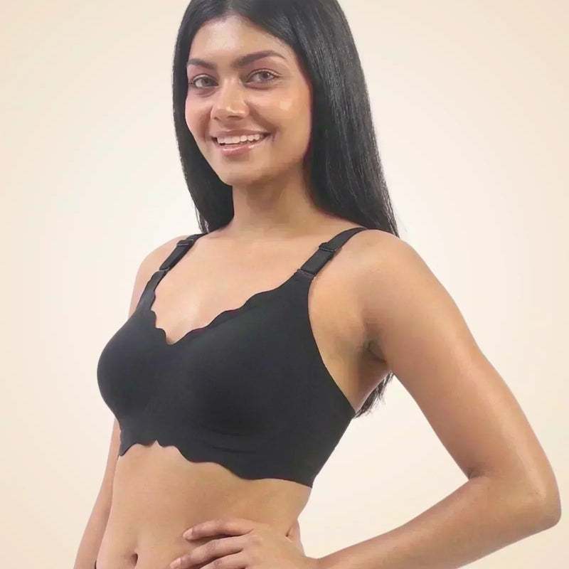 Sofia – Black Seamless Wireless All Day Bra