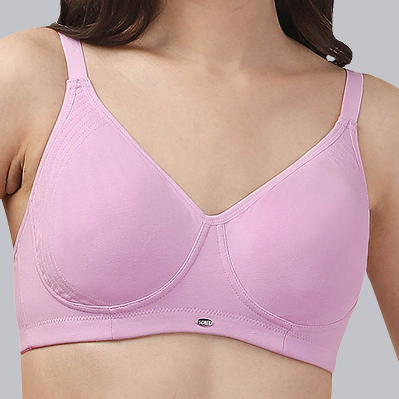 SOIE Woman - Non Padded Non Wired Full Coverage Cotton Spandex Encircled T-shirt Bra - -for Women