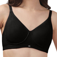 SOIE Woman - Non Padded Non Wired Full Coverage Cotton Spandex Encircled T-shirt Bra - -for Women