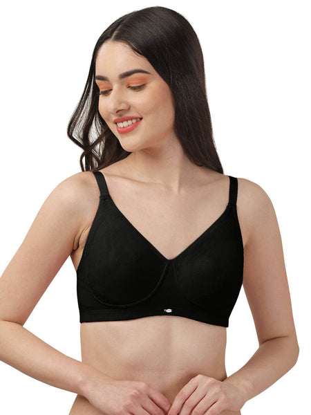 SOIE Woman - Non Padded Non Wired Full Coverage Cotton Spandex Encircled T-shirt Bra - -for Women