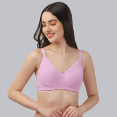 SOIE Woman - Non Padded Non Wired Full Coverage Cotton Spandex Encircled T-shirt Bra - -for Women