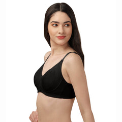 SOIE Woman - Non Padded Non Wired Full Coverage Cotton Spandex Encircled T-shirt Bra - -for Women