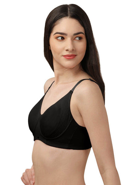 SOIE Woman - Non Padded Non Wired Full Coverage Cotton Spandex Encircled T-shirt Bra - -for Women