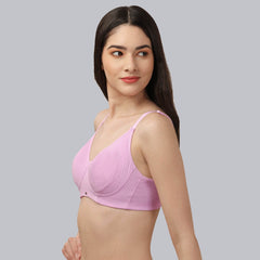 SOIE Woman - Non Padded Non Wired Full Coverage Cotton Spandex Encircled T-shirt Bra - -for Women