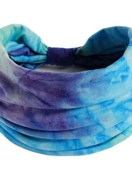 Tie Dye Hair Band : Dark Blue Shade