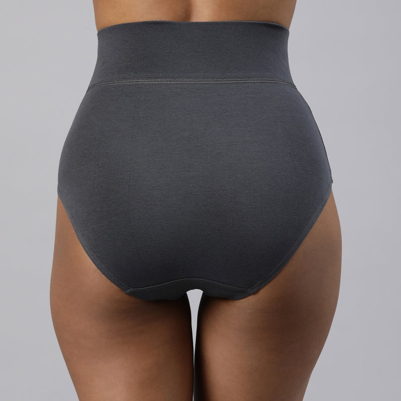 Women’s Pure Cotton High-Rise Tummy Control Panty | Soft Breathable Skin-Friendly Full Coverage Shapewear | Everyday Comfort | Pack of 2