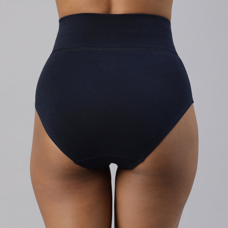 Women’s Pure Cotton High-Rise Tummy Control Panty | Soft Breathable Skin-Friendly Full Coverage Shapewear | Everyday Comfort | Pack of 2
