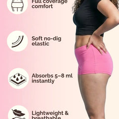 Pink Absorbent Boyshorts