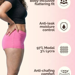 Pink Absorbent Boyshorts
