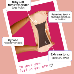 Product advertisement with text highlighting features on a pink background