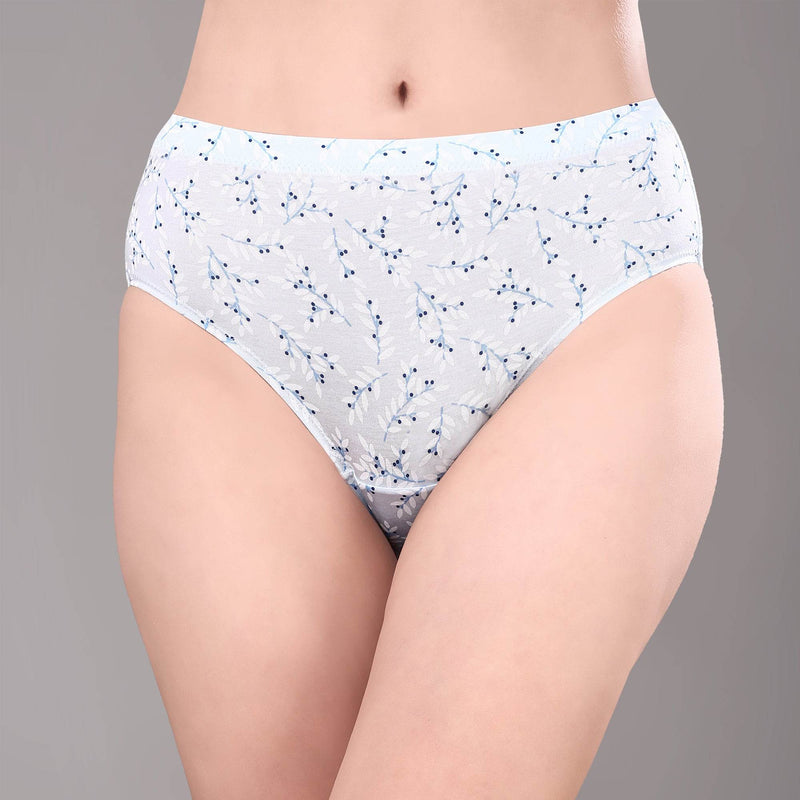 SOIE Woman - High Rise Full Coverage Printed Stretch Cotton Hipster Panty (Pack of 3) - Panty -for Women