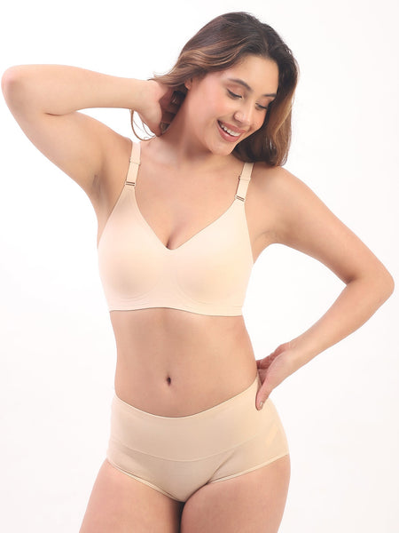 Vera – Beige Wireless Everyday Lift Bra