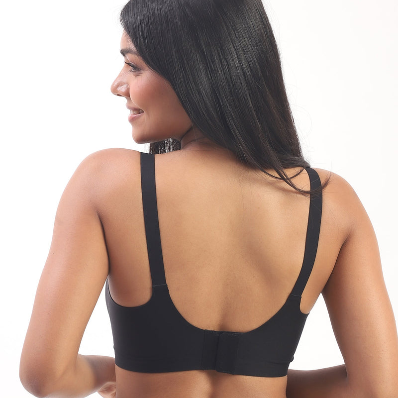 Everyday Black Duo- Bello & Vera Black Seamless Wirefree Bras