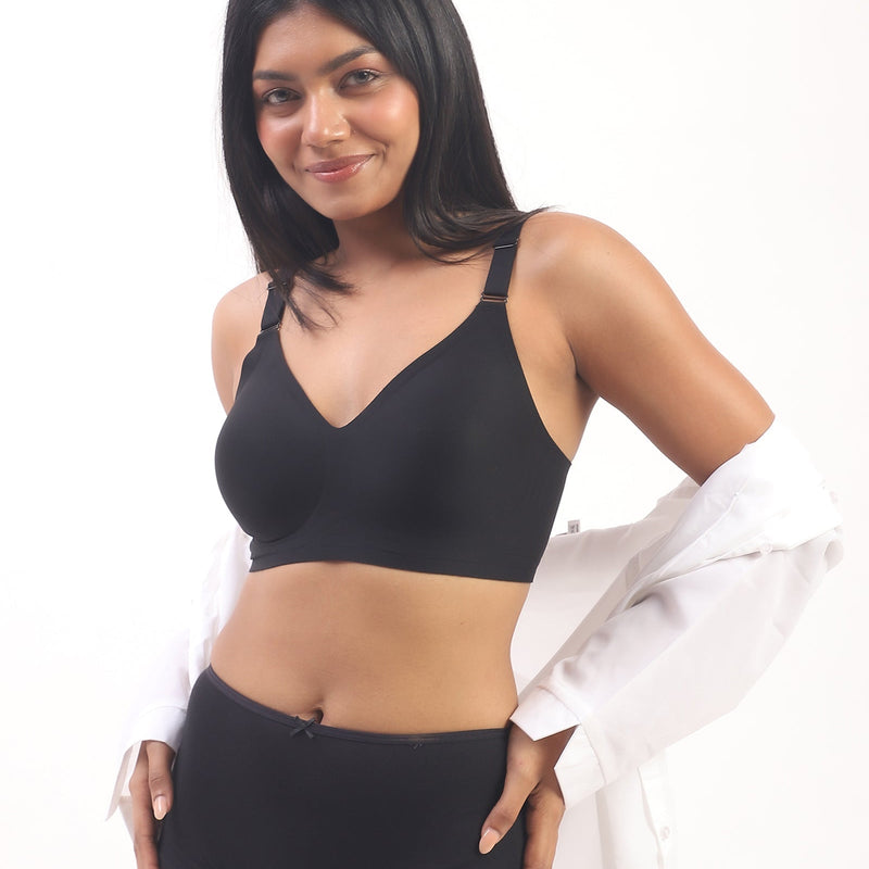 Vera – Black Wireless Everyday Lift Bra