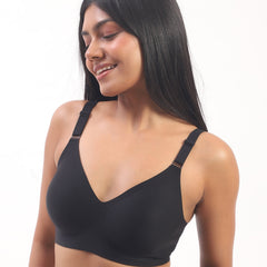 Everyday Black Duo- Bello & Vera Black Seamless Wirefree Bras