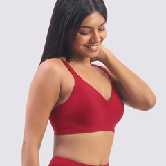 Vera – Red Wireless Everyday Lift Bra